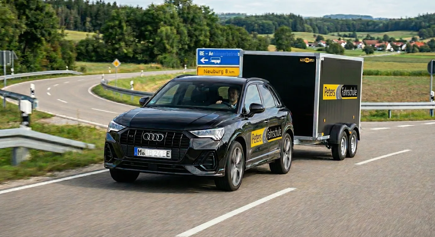 Fahrschulauto Humbaur Tandemanhänger - Peters Fahrschule München